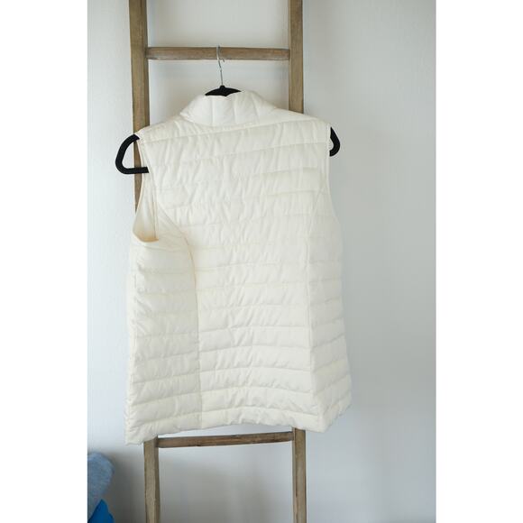NWT J.Jill Ivory Cream Down Nano Puffer Vest Womens Medium Petite - Picture 2 of 5